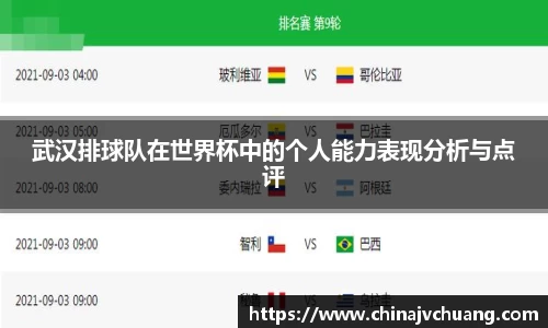 武汉排球队在世界杯中的个人能力表现分析与点评